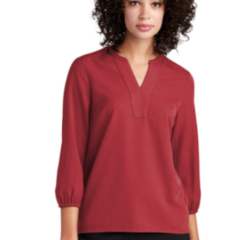 ITEM: MM2011 Mercer+Mettle® Women's Stretch Crepe 3/4-Sleeve Blouse
