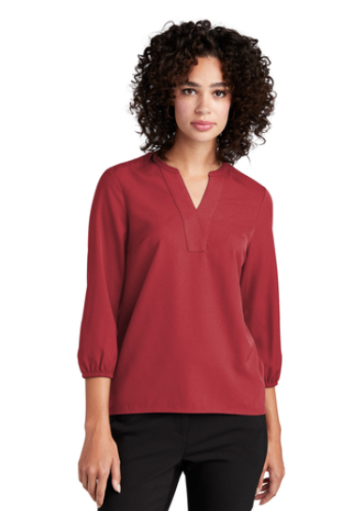 ITEM: MM2011 Mercer+Mettle® Women's Stretch Crepe 3/4-Sleeve Blouse