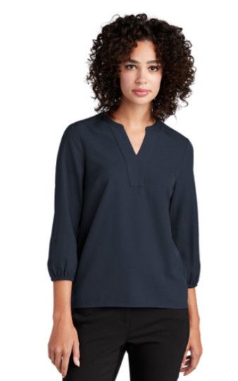 ITEM: MM2011 Mercer+Mettle® Women's Stretch Crepe 3/4-Sleeve Blouse - Image 3